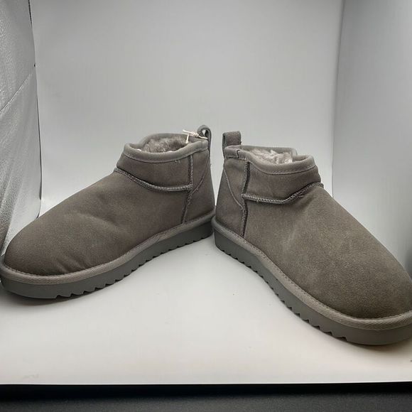 CUSHIONAIRE Women's COZY pull on boot +Memory Foam SIZE 8.5 GREY - Picture 6 of 7